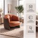 thumbnail image 2 of Sillón Lorenzo Individual Ecocuero Estructura Curva De Acero Marrón Liso, 2 of 8