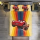 thumbnail image 2 of Rainbow Cars Lightning Mcqueen Comforter Set Soft 3 Pcs Twin Bedding Sets Thicken for All Season, 2 of 5