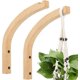 thumbnail image 1 of Ganchos de pared de madera para plantas de interior, de 20 cm, para colgar en la pared, para macetas, faroles, soportes para flores, campanillas de viento y decoración (paquete de 2), 1 of 7