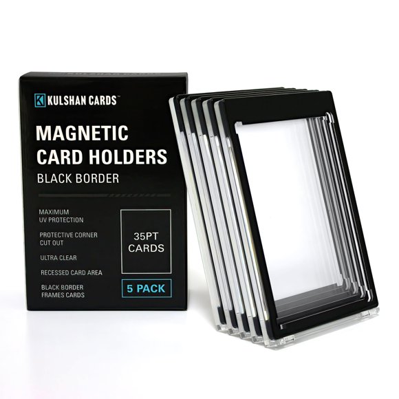 Porta Tarjetas Magnéticas Kulshan Cards con Borde Negro - Pack de 5