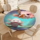 thumbnail image 4 of Ajolote theme Fitted Round Tablecloths Elastic Edged Table Covers Waterproof Table Cloth For Kitchen Holiday Party Tables Decor 120cm, 4 of 6