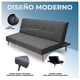 thumbnail image 3 of Futón Sofá Cama Reclinable Gris con Puerto Usb y Porta Vasos, 3 of 3