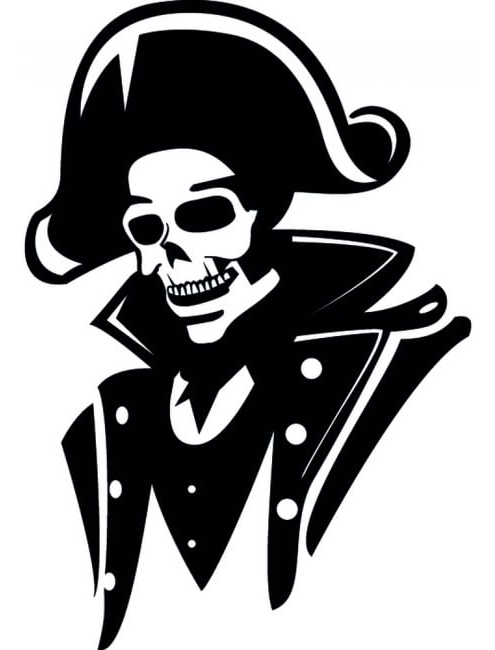 Rienda Libre Graphics - Decomural Pirate Skull Sea Captain Ws-35698