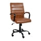thumbnail image 1 of Silla de escritorio Flash Furniture Whitney con respaldo medio, cuero marrón, 1 of 8