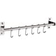 thumbnail image 1 of Ganchos de almacenamiento para cocina, de acero inoxidable, ahorradores de espacio, para utensilios de cocina, de pared, con riel para organizar 6/8 ganchos extraíbles para cocina, baño, hotel (40 cm,, 1 of 7
