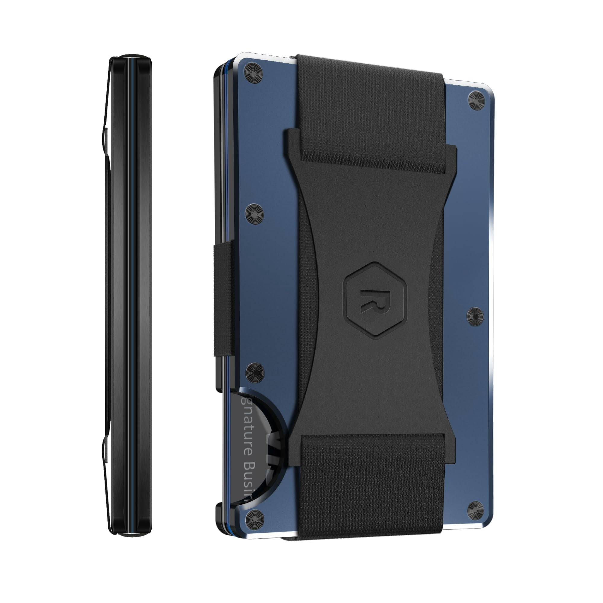 Billetera The Ridge Slim, Minimalista, Rfid, Bolsillo Frontal, Azul Marino
