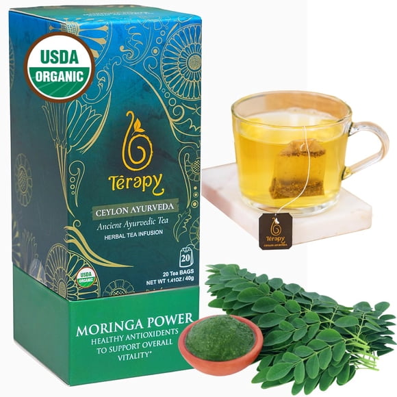 Té TERAPY Ceilán Orgánico de Moringa - 20 Bolsas de Té