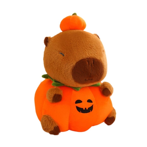 Peluche de Calabaza de Capibara, Juguete de Capibara de Peluche, Decoración única para Habitación de Automóvil, Sofá Suave, Figura de Capibara, Muñeca 25 centímetros
