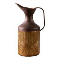 Magideal - Florero De Metal, Arreglo Floral, Regalos De Cumpleaños, Ilustraciones, Diseño Retro, Florero Rústico, Plantas, Contenedor De Flores Para Gabinete De