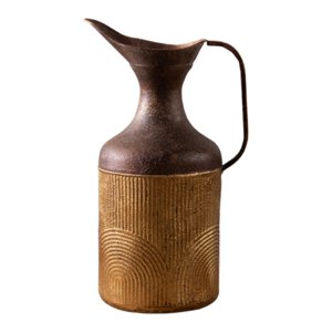 Magideal - Florero De Metal, Arreglo Floral, Regalos De Cumpleaños, Ilustraciones, Diseño Retro, Florero Rústico, Plantas, Contenedor De Flores Para Gabinete De