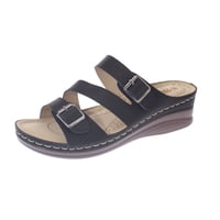 Vía Franca - Sandalia Confort Negro Modelo Italiano