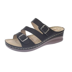 Vía Franca - Sandalia Confort Negro Modelo Italiano
