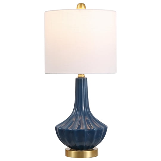Lámpara De Noche Jonathan Y 55 cm Calabaza Cerámica Azul