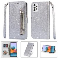 Funda Para Foxdock Elegante Funda Samsung Galaxy A33 5G Glitter Con Cremallera-Ideal Para El Uso Diario