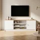 thumbnail image 1 of Rack Tv 140x29x54cm 3 Cajones 2 Puerta Melamina Homer Design Blanco, 1 of 8