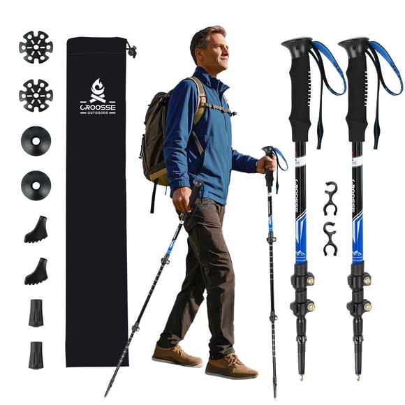 Bastones de trekking ajustables de aluminio 58-135 cm Croosseoutdoors