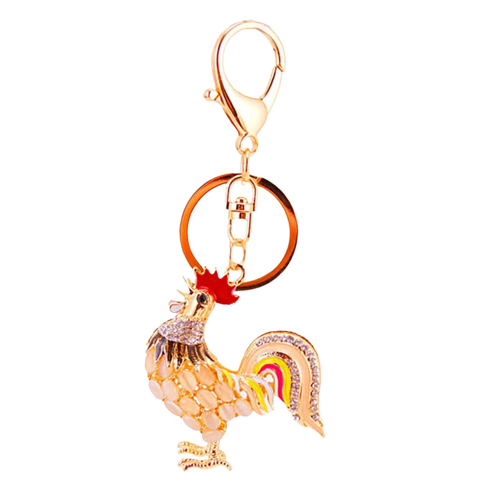 Bothyi - Llavero De Gallo Con Dijes De Mochila, Llavero De Aleación Con Diamantes De Imitación Para Mujeres Y Hombres