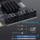 thumbnail image 2 of Tarjeta de expansión BEYIMEI PCIe 4X a 6 SATA 6Gbps con cables, 2 of 7