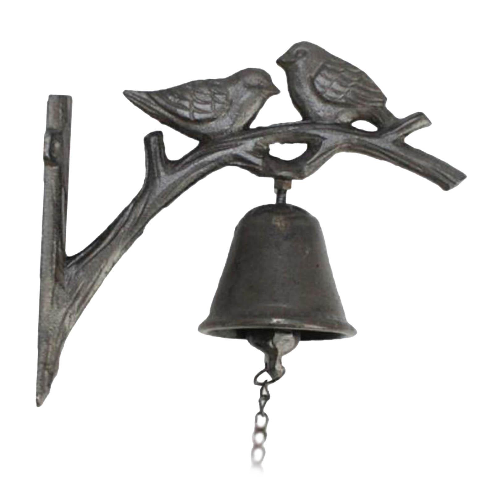 Bothyi - Campana De Pared De Hierro Fundido Campana Montada En La Pared De Metal Timbre De Sacudida Manual