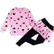 thumbnail image 1 of Conjunto de ropa infantil, tops largos, camiseta larga cálida para niñas, top + falda, pantalones, conjuntos con forma de corazón, 1 of 7