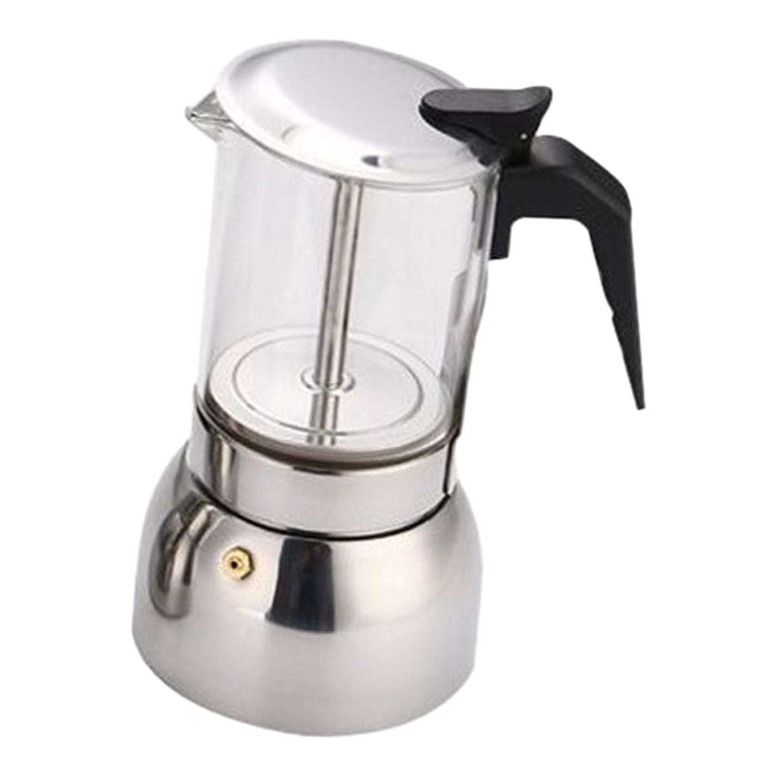 Magideal - Cafetera, Cafetera Espresso Para Estufa, Cafetera Espresso Portátil, Cafetera De Acero Inoxidable Para Cafetería, Camping Al Aire Libre 200ml