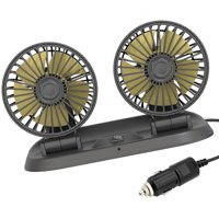 Magideal - Ventilador De Coche, Doble Cabeza, 360 Rpm, Ajustable, Ventilador De Refrigeración Eléctrico De 2 Velocidades, Se La La Adaptaciónción A Dashdoard, Barco, S - Encendedor De Cig 12V