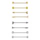 thumbnail image 3 of Pendientes De Barra De Acero Inoxidable Industriales De 4 Piezas Oro + Plata, 3 of 6