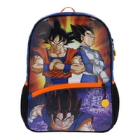Mochila Escolar Niño Goku Vegeta Azul Dragon Ball Súper