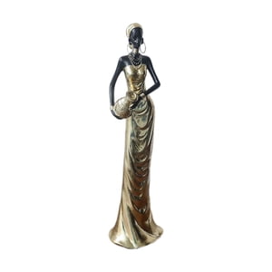 Magideal - Estatuilla Africana, Estatua Tribal De Señora, Adorno De Escritorio, Escultura Decorativa Para Estantería, Escritorio, Entrada, Decoración Del Hogar