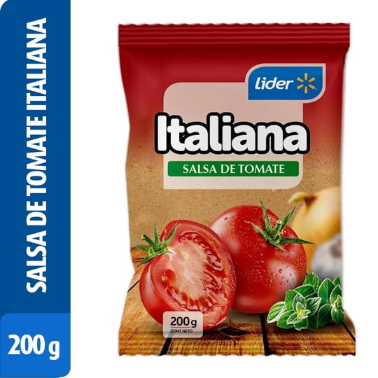 Salsa De Tomate Italiana Bolsa 200 g Lider