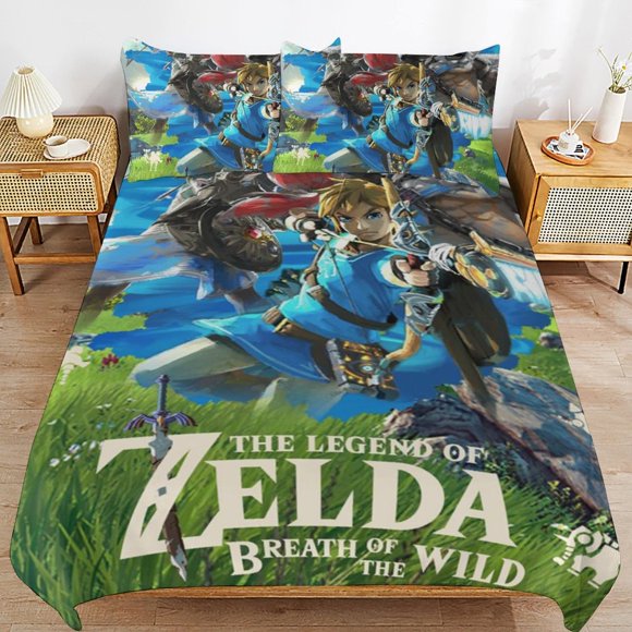The Legend of Zelda Comforter Set 3 Pieces Quilt Cover Set Soft Bedding Sets for All Seasons