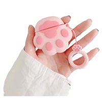 Genérico - Funda Carcasa Estuche Para Airpods Pro Pata De Perro Rosada