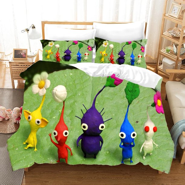 3D Pikmin Bedding Sets Duvet Cover Set With Pillowcase Twin Full Queen King Bedclothes Bed LinenBed Sheets