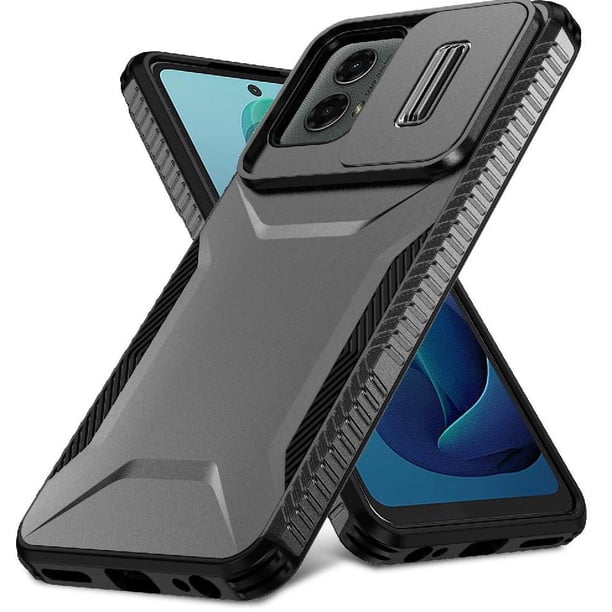 Funda Resistente para Motorola Moto G Play 5G 2024 con Tapa Deslizante y Protección Militar Negro