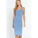 thumbnail image 1 of Saronite Vestido Midi Ajustado con Espalda Nadadora y sin Mangas Basics, Azul Nube (para Mujer), 1 of 4