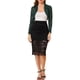 thumbnail image 2 of INSPIRE CHIC Bolero Abierto de Encaje Floral Transparente para Mujer, Cárdigan Corto L Verde, 2 of 7