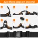 thumbnail image 3 of Juego de hebillas y correas BEYOURD 2 Heavy-Duty, paquete de 6 unidades, 2 pulgadas, 3 of 7