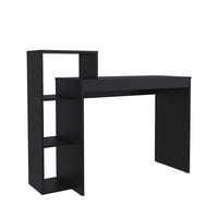 Fmfurniture - Escritorio Biblioteca 3 Repisas Negro