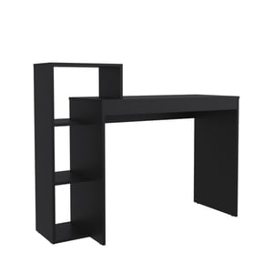 Fmfurniture - Escritorio Biblioteca 3 Repisas Negro