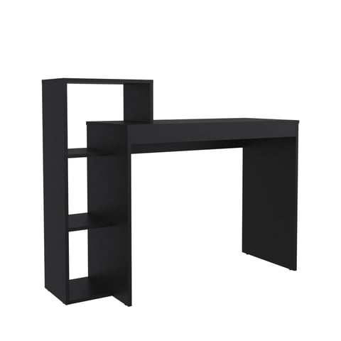 Fmfurniture - Escritorio Biblioteca 3 Repisas Negro