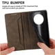 thumbnail image 2 of Funda tipo cartera con bloqueo RFID para Realme 14 Pro Con tapa abatible, portatarjetas, cierre magnético, TPU y soporte Marrón, 2 of 6