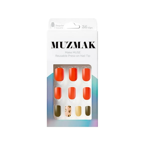 - Uñas Press On Sweet Leopard Regular Square 36 U.