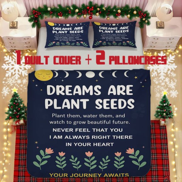 Dream Seeds Soft Printed Bedding Set Polyester Fabric Decorative & Warm Ideal for Bedroom or Guest Room
