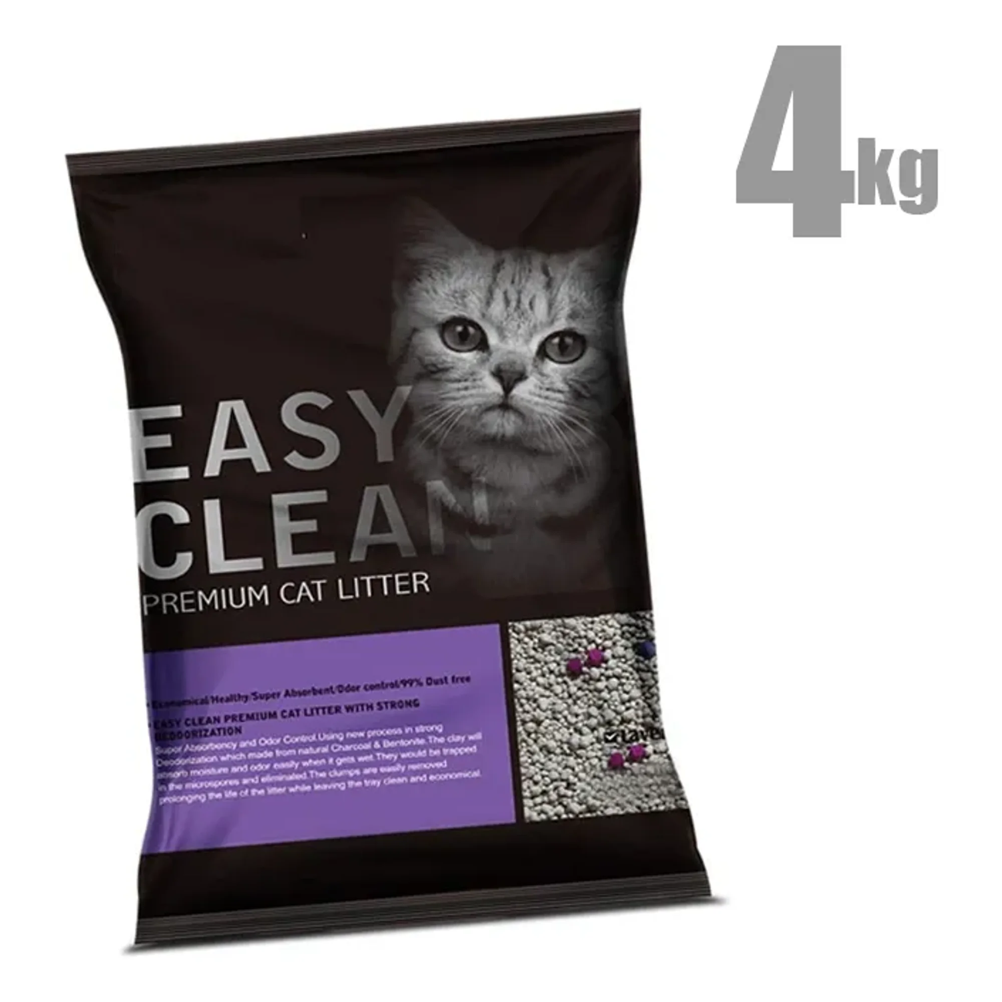 Arena Sanitaria Aglutinante Gato 4 Kg Easy Clean
