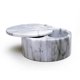thumbnail image 1 of Caja de almacenamiento RSVP International 13 cm mármol blanco, 1 of 9