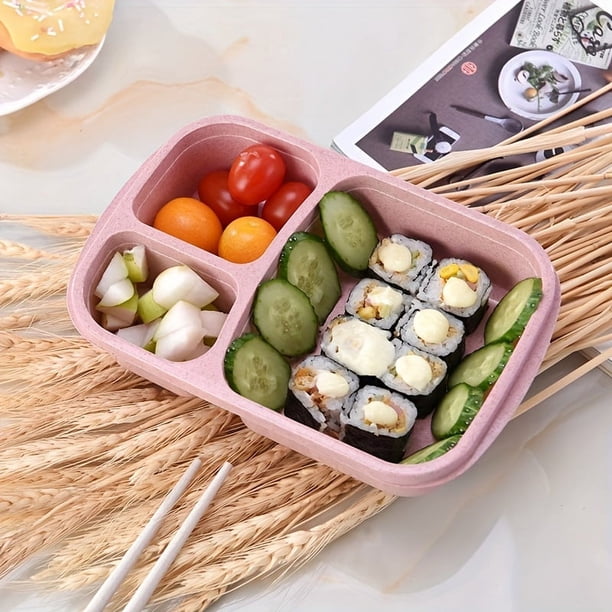 Microwaveable Leakproof Separate Bento Box Lunch Box, Food Container Storage Box Outdoor Fishing Camping Home Kitchen Accessories