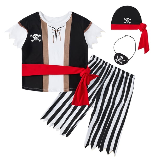 Disfraz de pirata Okbebe de Halloween para niños pequeños de 3 toneladas con accesorios