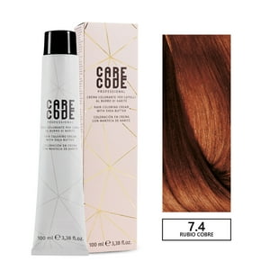 Care Code - Tintura Profesional Permanente 100Ml Rubio Cobre 7,4 +Oxigen 150 Ml 20 Vol