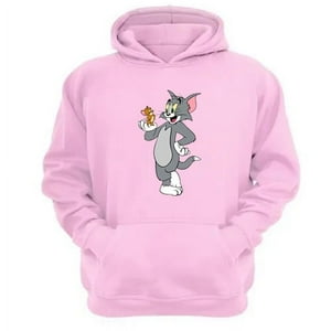 Genérico - Polerón Canguro Tom Y Jerry Rosa Talla L Unisex