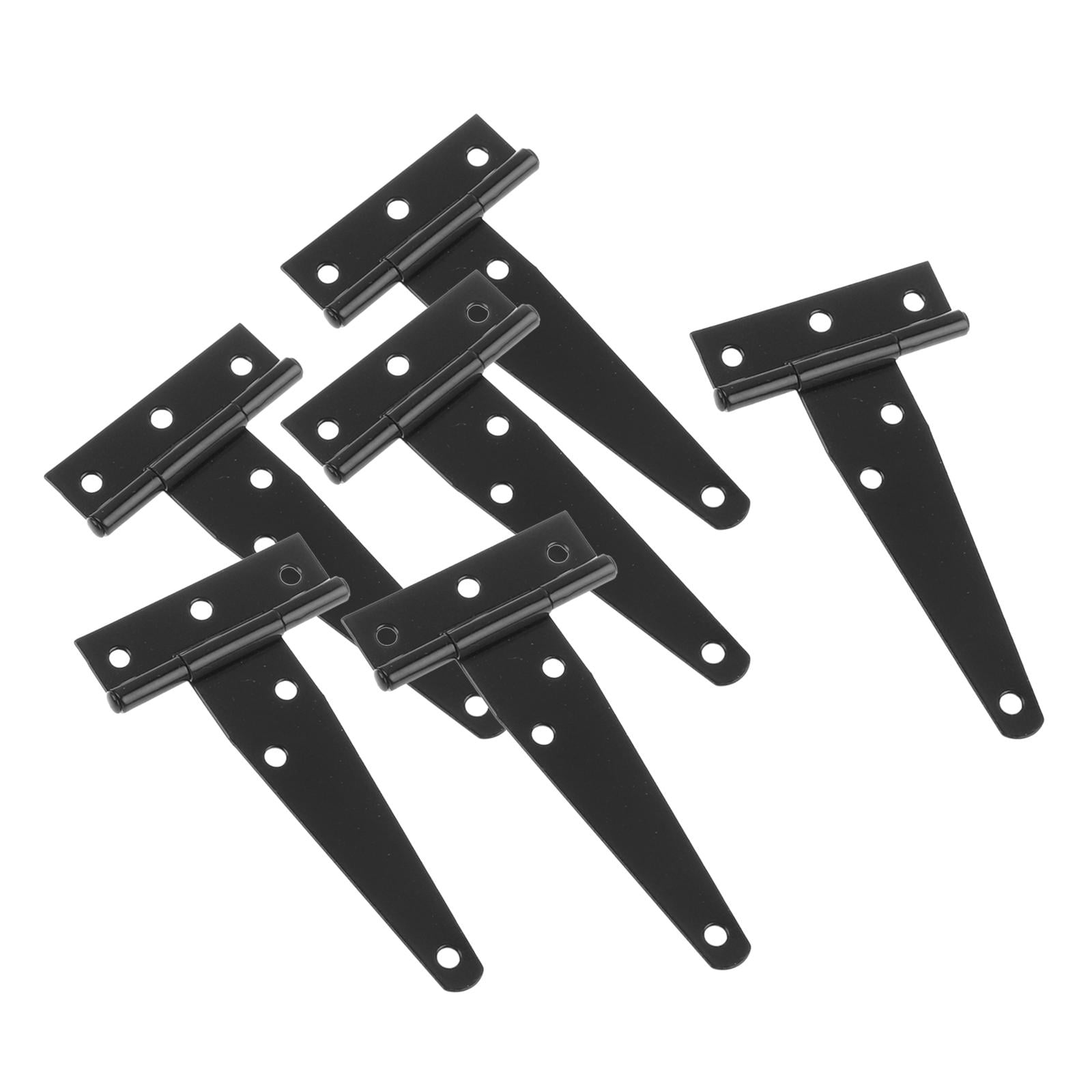 Bothyi - Bisagra De Correa En T Bisagra Triangular Negra A Prueba De Herrumbre Bisagra En T Para Gabinete De Puerta De Granero 4 Pulgadas